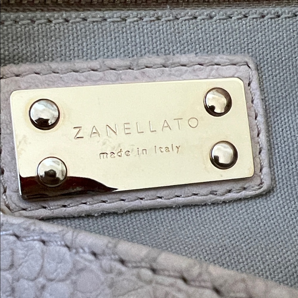 Zanellato Postina Beige Leather Crossbody Made in Italy with double Turnlock - Picture 12 of 16